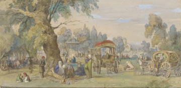  turco Pintura - En un parque turco Amadeo Preziosi Neoclasicismo Romanticismo
